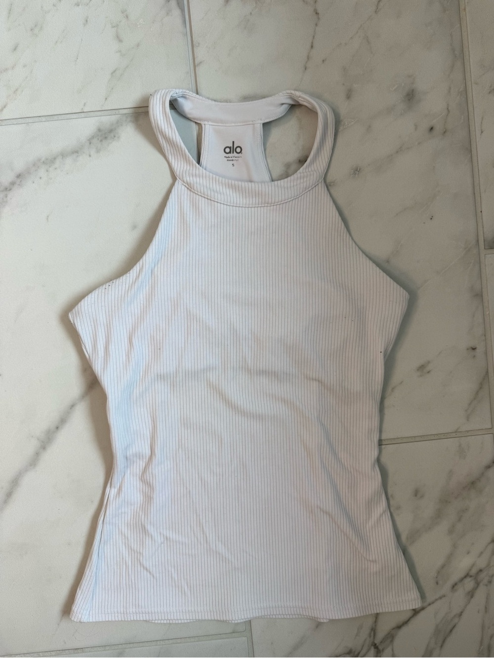 Women’s white Alo tank top. Size S